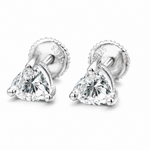 Moissanite heart stud earrings 5.5MM women VVS D color GRA certified 925 sterling silver Atlanta