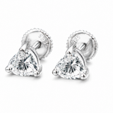 Moissanite heart stud earrings 5.5MM women VVS D color GRA certified 925 sterling silver Atlanta