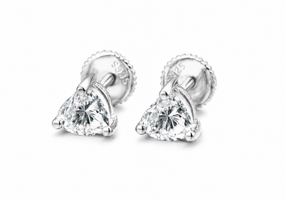 Moissanite heart stud earrings 5.5MM women VVS D color GRA certified 925 sterling silver Atlanta