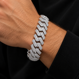 Moissanite Cuban Bracelet 8MM-12MM