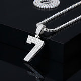 "0-9 " Round Style Numbers Charm with Moissanite Diamond VVS D Color | 925 SILVER | PASS DIAMOND TESTER!!!