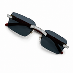 Iced out black moissanite sunglasses hip hop VVS D Color 925 sterling silver passes diamond tester Paradise Gems Atlanta