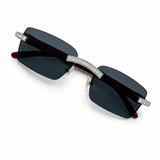 Iced out black moissanite sunglasses hip hop VVS D Color 925 sterling silver passes diamond tester Paradise Gems Atlanta