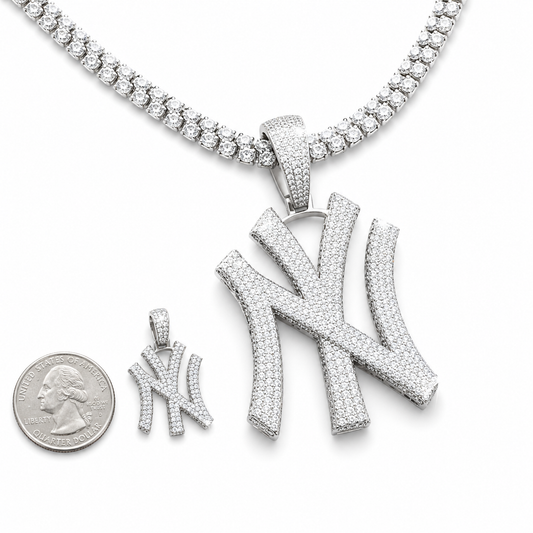 Moissanite New York pendant 9.47CT iced out VVS D color GRA certified 925 silver Atlanta Paradise Gems