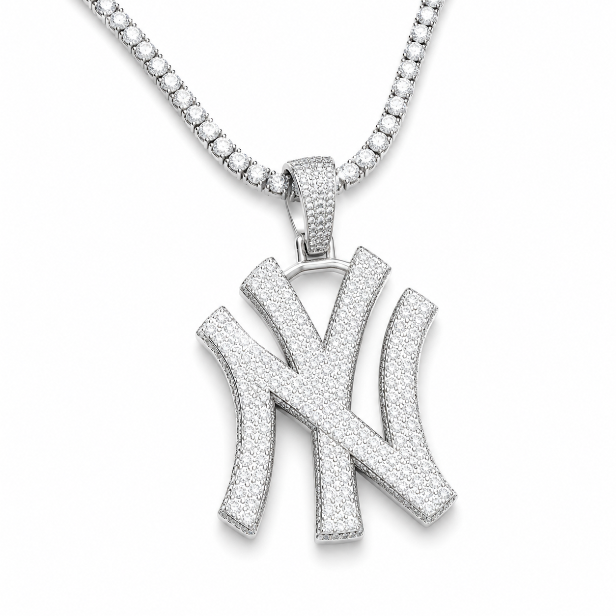 Moissanite New York Pendant Fully Iced Out | 9.47ct VVS D Color | 925 Silver