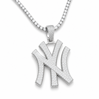 Moissanite New York Pendant Fully Iced Out | 9.47ct VVS D Color | 925 Silver