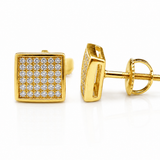 Moissanite 3D Square Stud Earrings 7.5MM