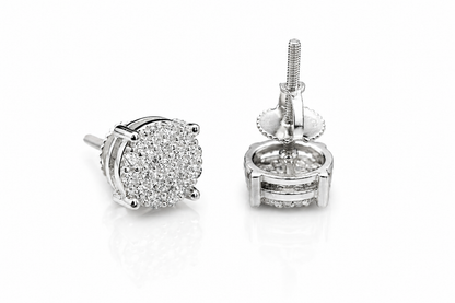 Moissanite Halo Stud Earrings for Men Women — VVS D Color GRA Certified 925 Sterling Silver Screw Back
