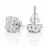 Moissanite Four Leaf Clover Earrings 14K