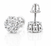 Moissanite flower cluster stud earrings VVS D color GRA certified 925 sterling silver Atlanta Paradise Gems