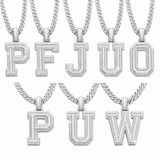 Moissanite Baguette Letter Pendant A-Z 3.5CT