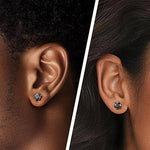 round cut stud earrings