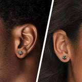 round cut stud earrings