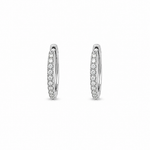 Moissanite pave huggie hoop earrings 1CT 14K gold 925 silver VVS D color GRA certified Atlanta Paradise Gems