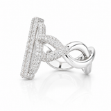 Mens Dollar Sign Moissanite Ring VVS