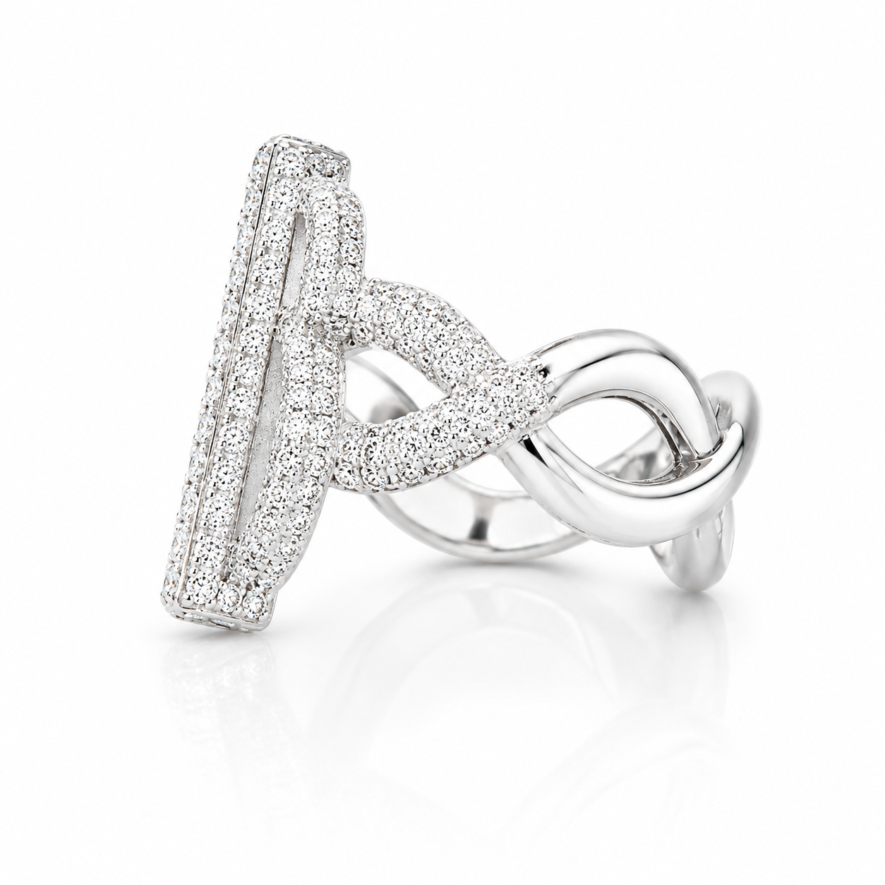 Mens Dollar Sign Moissanite Baguette Ring VVS | Passes Diamond Tester