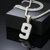 "0-9 " Round Style Numbers Charm with Moissanite Diamond VVS D Color | 925 SILVER | PASS DIAMOND TESTER!!!