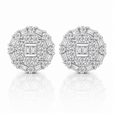 Moissanite Round Iced Out Stud Earrings 10MM