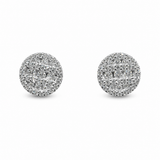 Moissanite Pave Cluster Stud Earrings 1CT