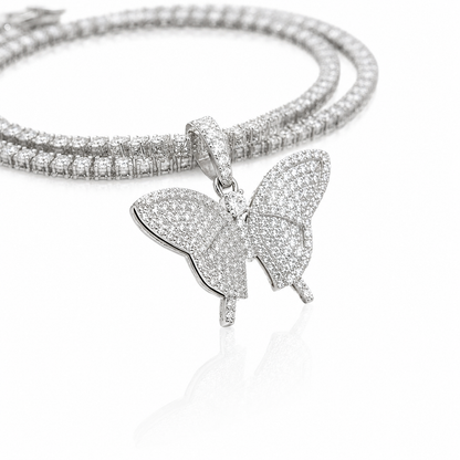 Moissanite butterfly charm hip hop style VVS D color GRA certified 925 silver passes diamond tester Atlanta
