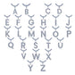 A-Z Letter initials - Alphabet charm with Moissanite VVS D Color with 925 Silver 1.00 CARAT | PASS DIAMOND TESTER!!!! WITH NECKLACE/WITHOUT NECKLACE