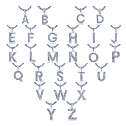 Moissanite Letter Initial Pendant A-Z | 1ct VVS D Color | 925 Silver | With Chain