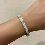 Moissanite Love Bracelet Bangle with Diamonds