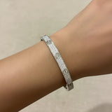 Moissanite Love Bracelet Bangle with Diamonds