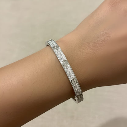 Moissanite Love Bracelet Bangle with Diamonds