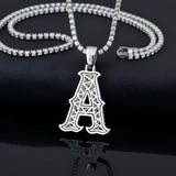 Moissanite Round Letter Pendant A-Z 2.5CT