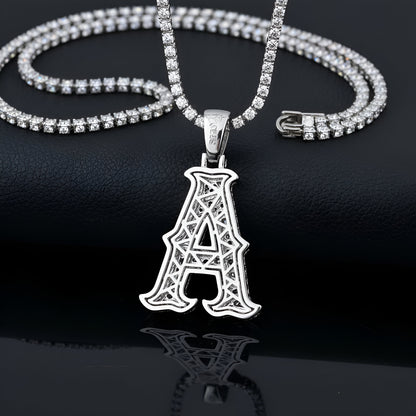 Moissanite Round Letter Initial Pendant A-Z | 2.50ct VVS D Color | 925 Silver