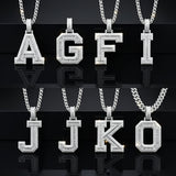 A-Z Letter Initials Baguette Style - Alphabet charm with Moissanite Diamond VVS D Color with 925 Silver 3.50 CARAT | PASSES DIAMOND TESTER!!