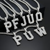 A-Z Letter Initials Baguette Style - Alphabet charm with Moissanite Diamond VVS D Color with 925 Silver 3.50 CARAT | PASSES DIAMOND TESTER!!