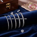 Rose gold moissanite tennis bracelet VVS D color GRA certified 925 silver women gift