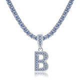 A-Z Letter initials - Alphabet charm with Moissanite VVS D Color with 925 Silver 1.00 CARAT | PASS DIAMOND TESTER!!!! WITH NECKLACE/WITHOUT NECKLACE