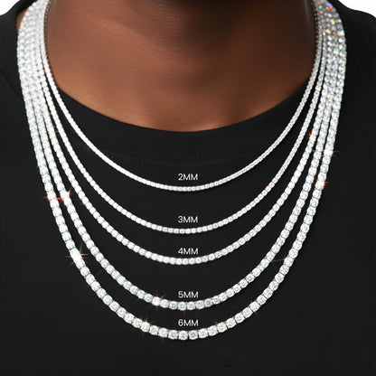 Moissanite Tennis Chain 2mm to 6mm