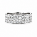 Mens moissanite double row half eternity band 1.56CT VVS D color GRA certified 925 silver Atlanta