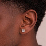 Moissanite Princess Cut Stud Earrings