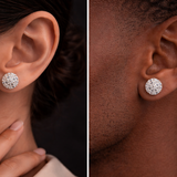 Moissanite Round Baguette Studs 9.5MM