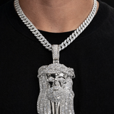Moissanite Jesus Charm Iced Out 14K Gold