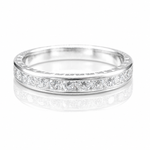 Moissanite Full Eternity Tennis Ring 1CT | GRA Certified featuring a full circle of sparkling round-cut stones set in a sleek polished band, ideal for elegant women’s rings.