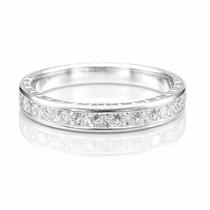 Moissanite Full Eternity Tennis Ring 1CT | GRA Certified featuring a full circle of sparkling round-cut stones set in a sleek polished band, ideal for elegant women’s rings.