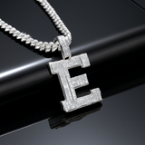 A-Z Letter Initials Baguette Style - Alphabet charm with Moissanite Diamond VVS D Color with 925 Silver 3.50 CARAT | PASSES DIAMOND TESTER!!