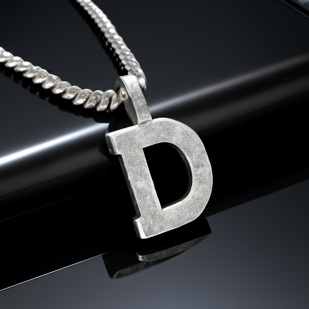 A-Z Letter Initials Baguette Style - Alphabet charm with Moissanite Diamond VVS D Color with 925 Silver 3.50 CARAT | PASSES DIAMOND TESTER!!