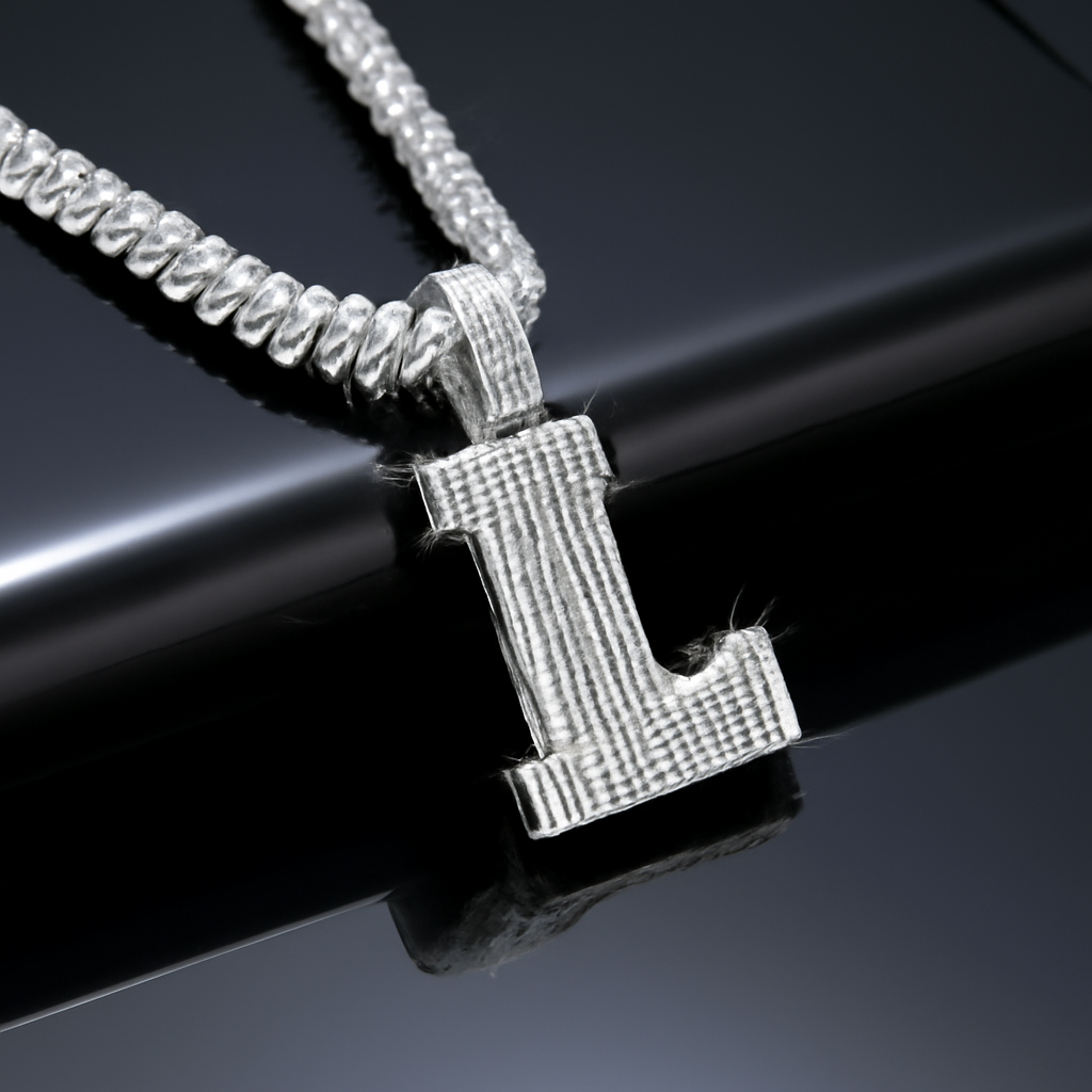 A-Z Letter Initials Baguette Style - Alphabet charm with Moissanite Diamond VVS D Color with 925 Silver 3.50 CARAT | PASSES DIAMOND TESTER!!