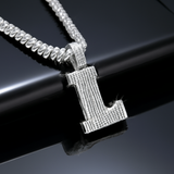 A-Z Letter Initials Baguette Style - Alphabet charm with Moissanite Diamond VVS D Color with 925 Silver 3.50 CARAT | PASSES DIAMOND TESTER!!