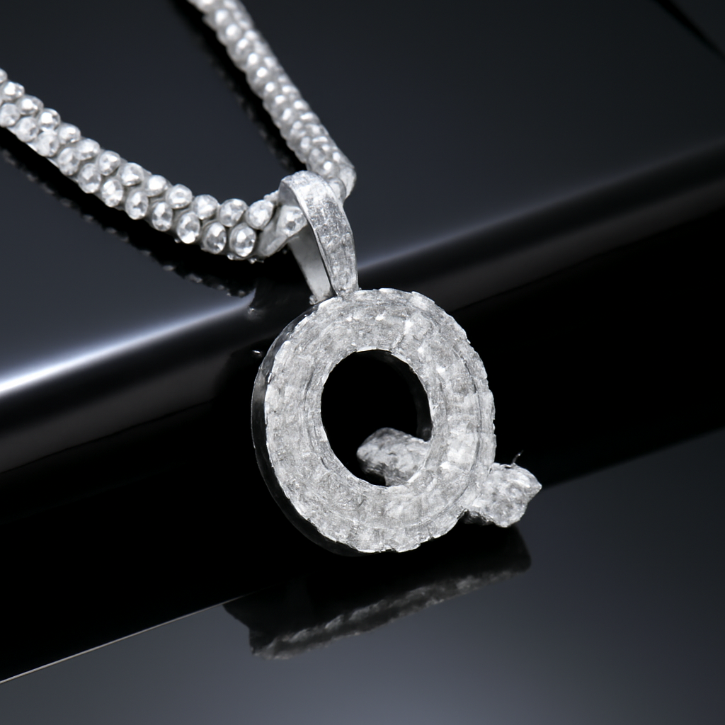 A-Z Letter Initials Baguette Style - Alphabet charm with Moissanite Diamond VVS D Color with 925 Silver 3.50 CARAT | PASSES DIAMOND TESTER!!