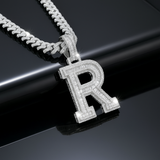 A-Z Letter Initials Baguette Style - Alphabet charm with Moissanite Diamond VVS D Color with 925 Silver 3.50 CARAT | PASSES DIAMOND TESTER!!