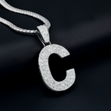 A-Z Letter Initials Round Style - Alphabet charm with Moissanite Diamond VVS D Color with 925 Silver 2.50 CARAT | PASSES DIAMOND TESTER! !