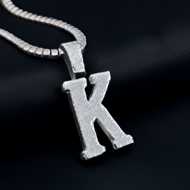 A-Z Letter Initials Round Style - Alphabet charm with Moissanite Diamond VVS D Color with 925 Silver 2.50 CARAT | PASSES DIAMOND TESTER! !